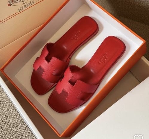 Red Hermes slides(close size)