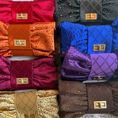 Abena Clutch With Stone Detailing