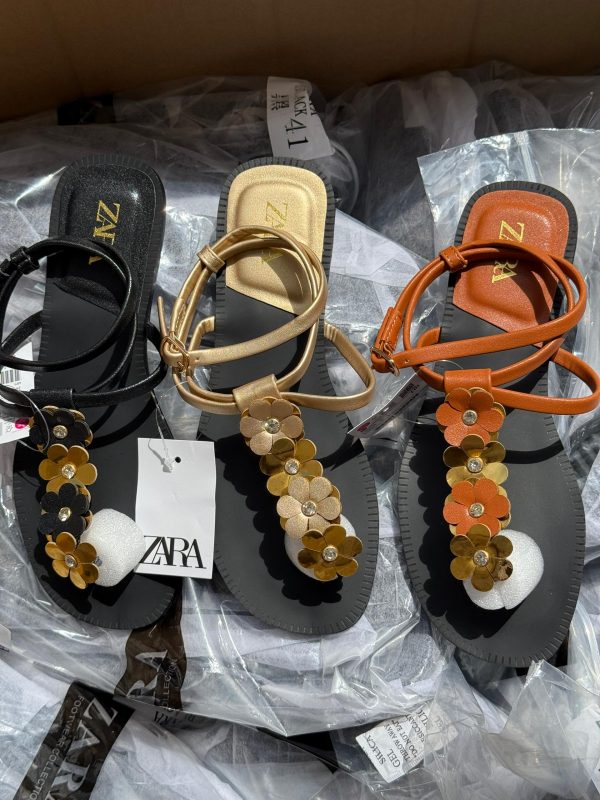 Zara Flat Wrap Sandals (Regular Sizes)